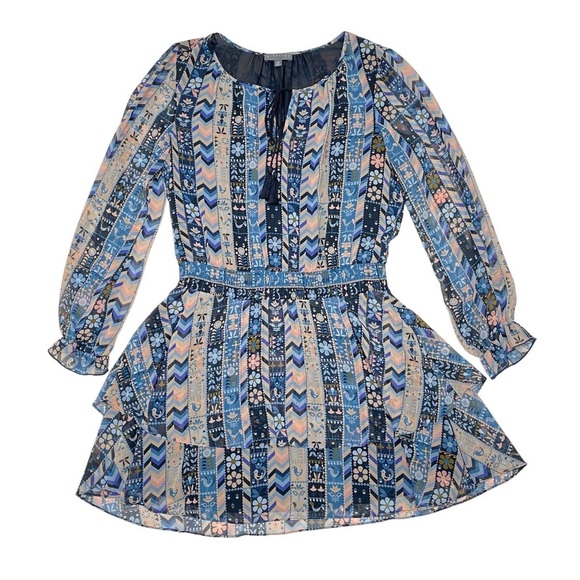 HIGHLINE Flounce Dress With Folk Art Design - Size XL - Picture 4 of 4